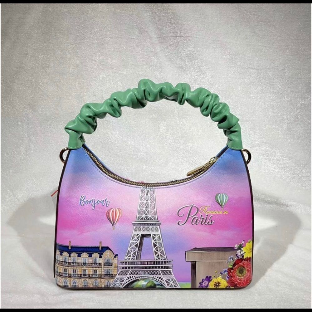 Nicole Lee “Romance in Paris” Scrunchie Shoulder Bag - Picture 1 of 4